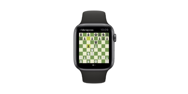 reloj de manzana de ajedrez