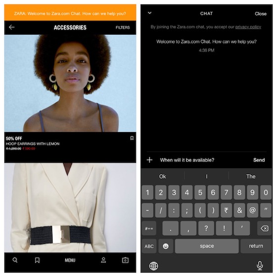 Zara Shopping-App