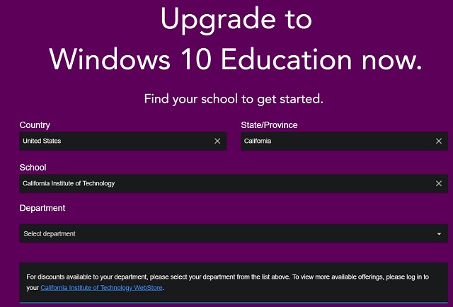 Holen Sie sich Windows 10 Key von Ihrer Schule, Hochschule oder Universität
