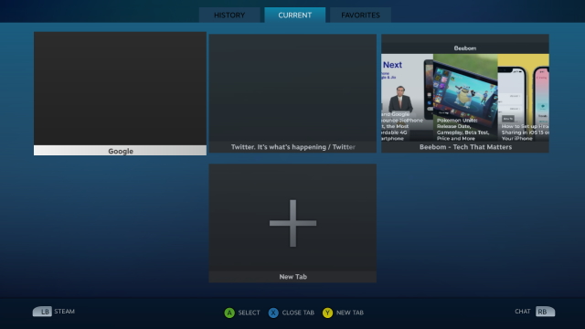 Steam Link Android TV-Browser