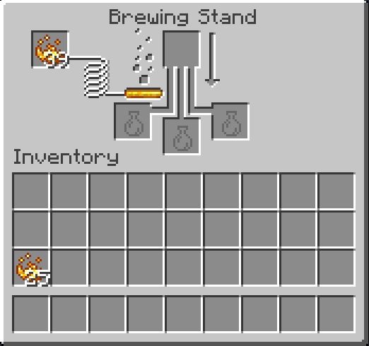 Blaze Powder en Brewing Stand Minecraft
