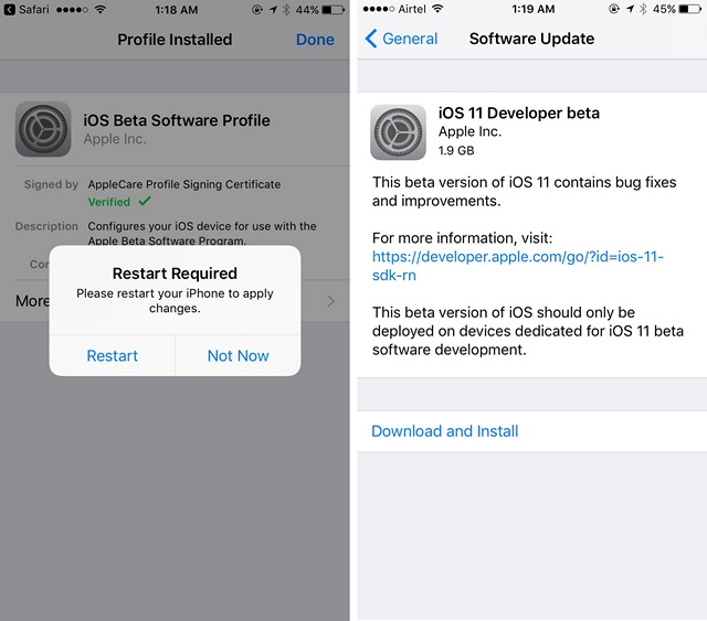 Baixe e instale o iOS 11 Beta