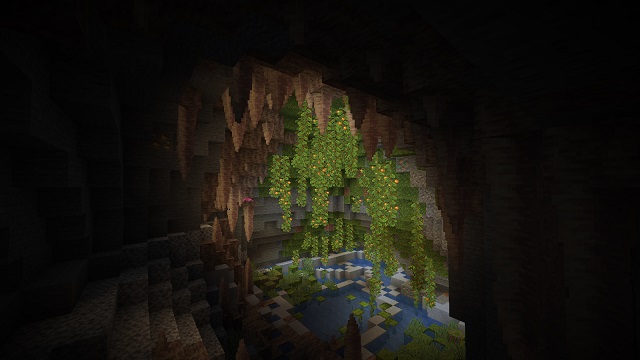 Cuevas exuberantes de estalactitas - Minecraft 1.18 