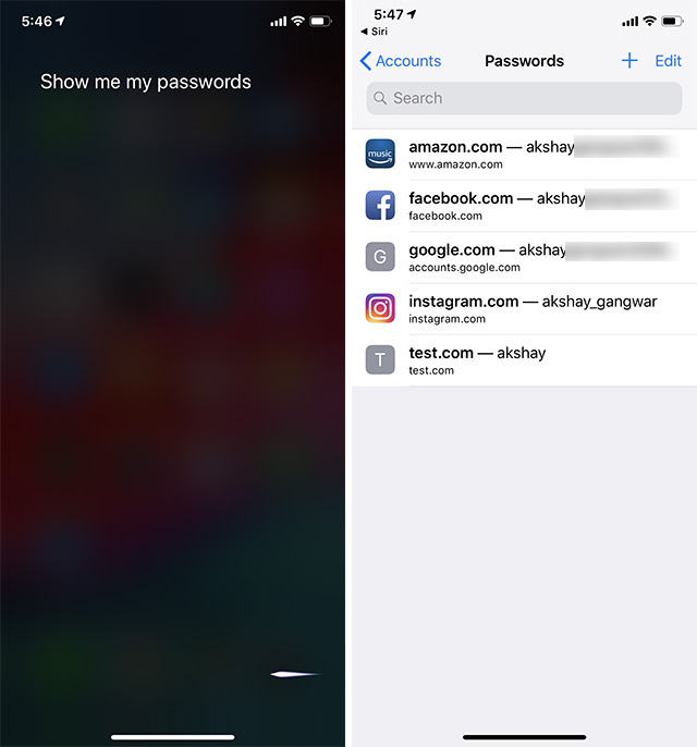 Mit iOS 12 können Sie Siri bitten, Ihnen Ihre Passwörter zu zeigen