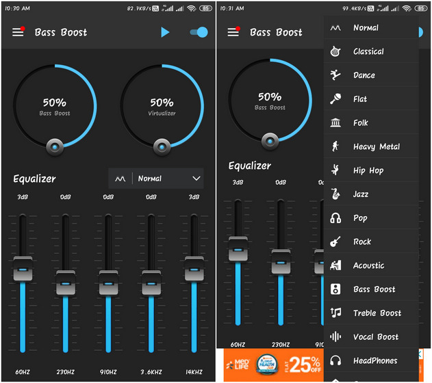Bass Booster & Equalizer Las mejores aplicaciones Bass Booster y Equalizer en Android