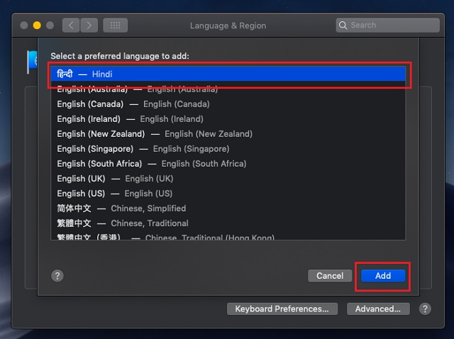 Ändern Sie die Sprache in Google Chrome unter macOS 3