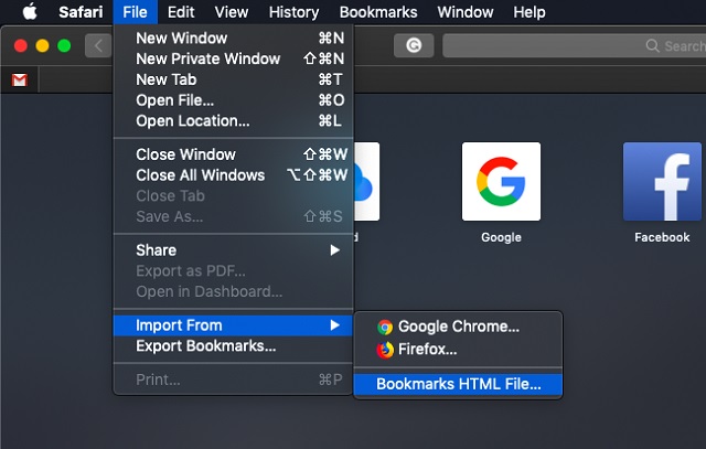 Importar favoritos do Chrome para o Safari manualmente 1