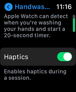 Cómo habilitar la detección de lavado de manos en Apple Watch en watchOS 7