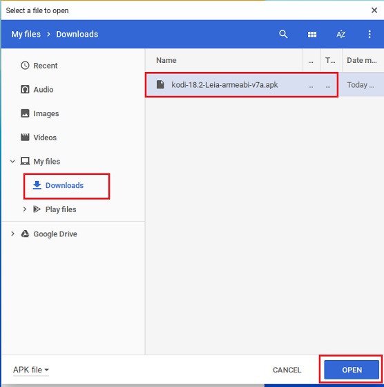 Installieren Sie Kodi auf Chromebook ohne den Google Play Store 6
