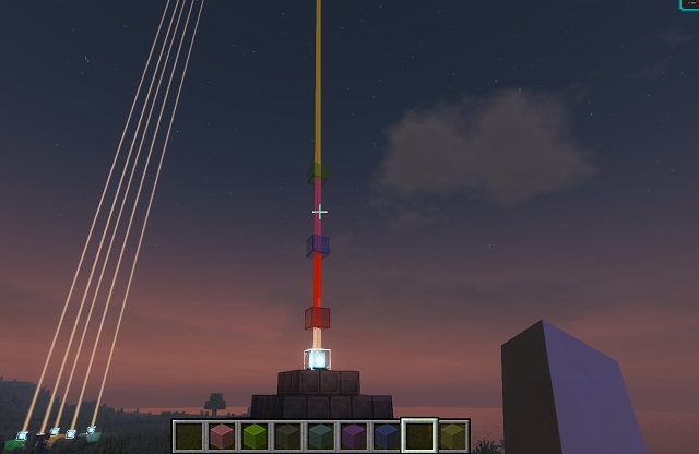 Multicolored Minecraft Beacon
