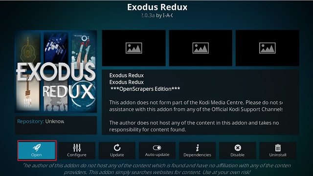 Consigue Exodus en Kodi 6
