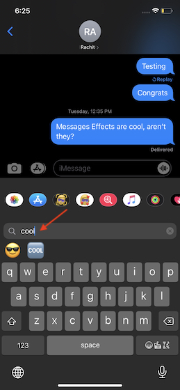 Suchen Sie Emojis auf iOS