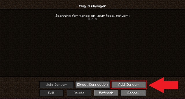 Adicionar servidor no Minecraft java