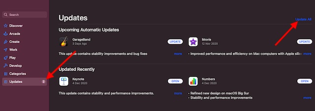 Actualizar aplicaciones en Mac