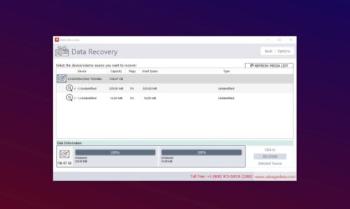 Software de recuperación de datos SALVAGEDATA: recupere sus datos perdidos