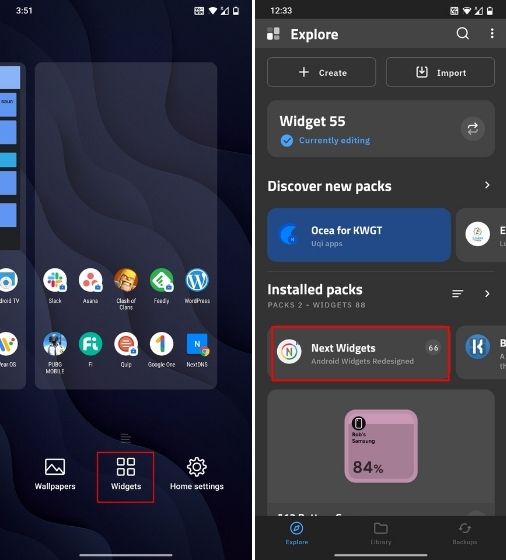 NeXt - Widgets do Android 12 para interface do usuário KWGT