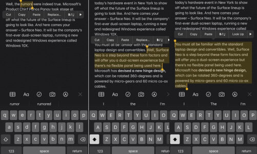 Cómo usar gestos de edición de texto para cortar, copiar o pegar en iOS 13 y iPadOS 13