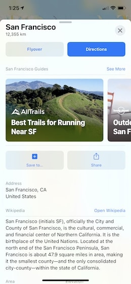 2. Utilice la nueva función de guías en Apple Maps