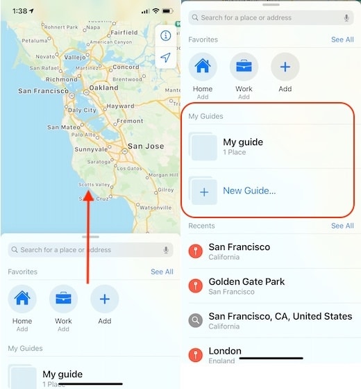 7. Utilice la nueva función de guías en Apple Maps