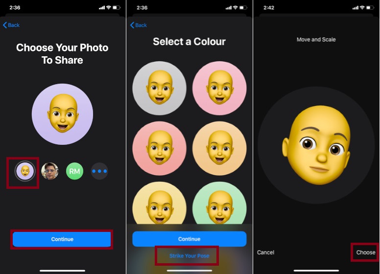 Agora, defina Memoji como sua imagem de perfil do iMessage no iPhone e iPad