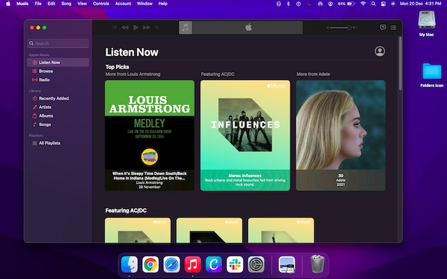 Nueva aplicación Música en Mac 