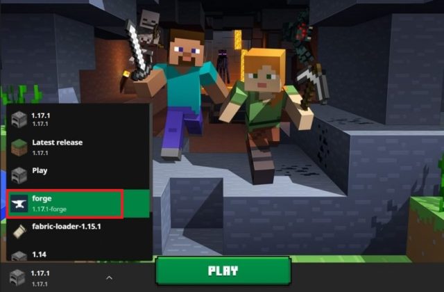 lanzar Minecraft Forge