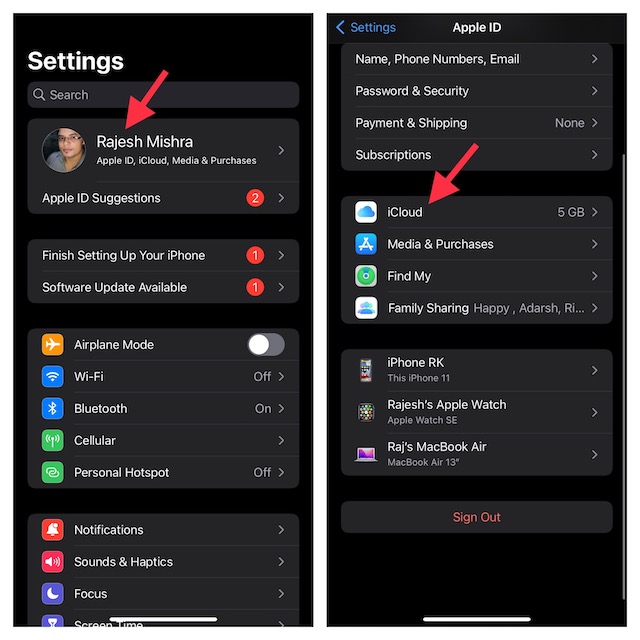 Configuración de iCloud en iPhone y iPad