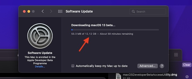 Descargue e instale el perfil beta de macOS 13 
