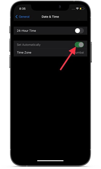 Establece tu zona horaria correctamente en iOS