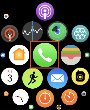 Starten Sie die Telefon-App auf Ihrer Apple Watch