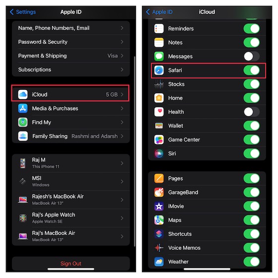 Synchronisieren Sie Safari-Lesezeichen auf iPhone und iPad 