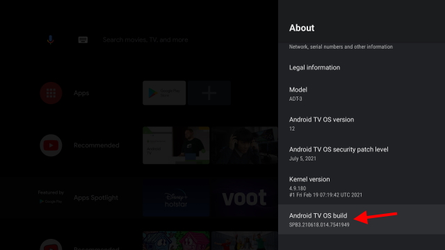 ahora un desarrollador Android 12 tv beta 