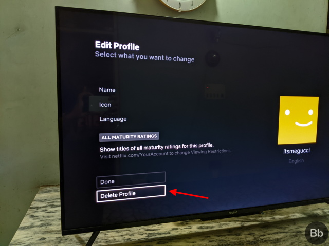 Netflix-Profil auf Smart TV löschen - 3