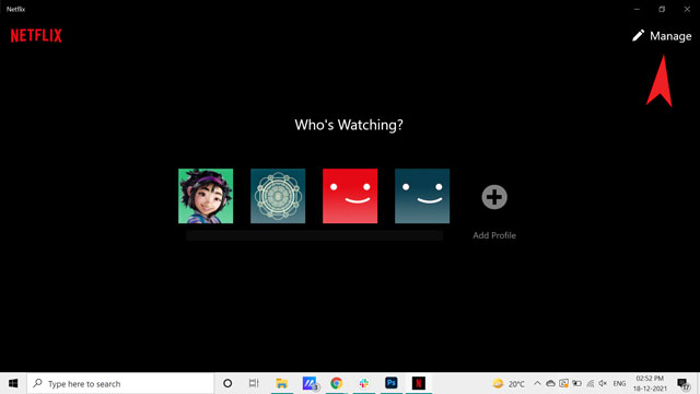 Profil in der Netflix-Desktop-App verwalten