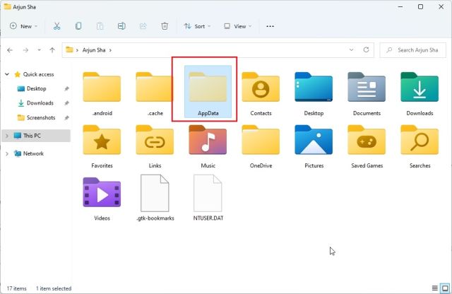 Encuentre la carpeta de inicio de Windows 11 desde el Explorador de archivos