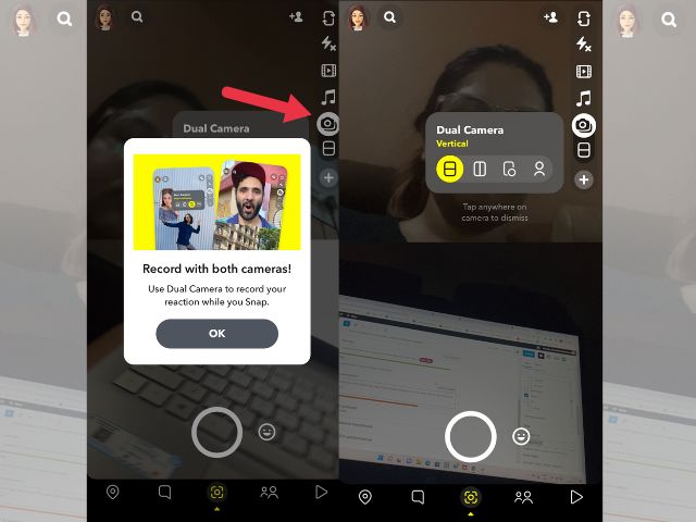 Snapchat Dual-Kamera-Funktion