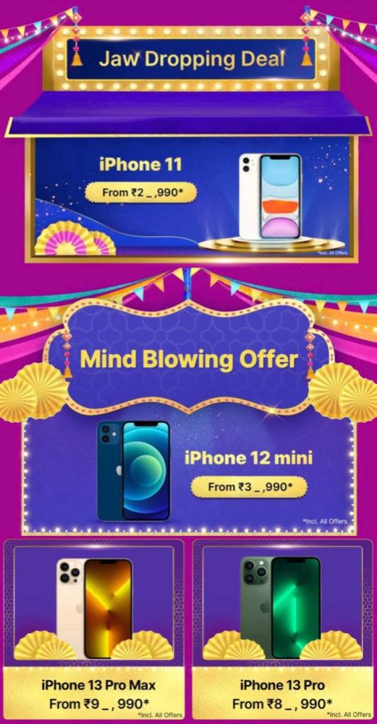 Flipkart Grandes bilhões de dias de venda de ofertas de iPhone