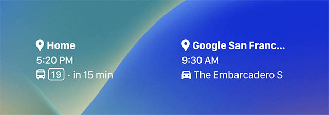Google Maps-Sperrbildschirm-Widget für das iPhone