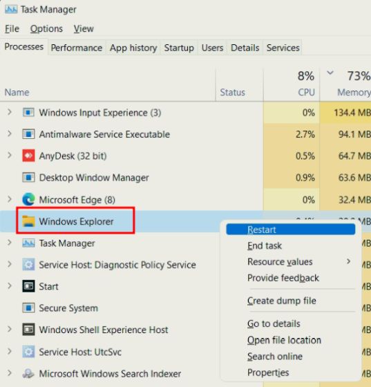 Mueva la barra de tareas a la parte superior en Windows 11