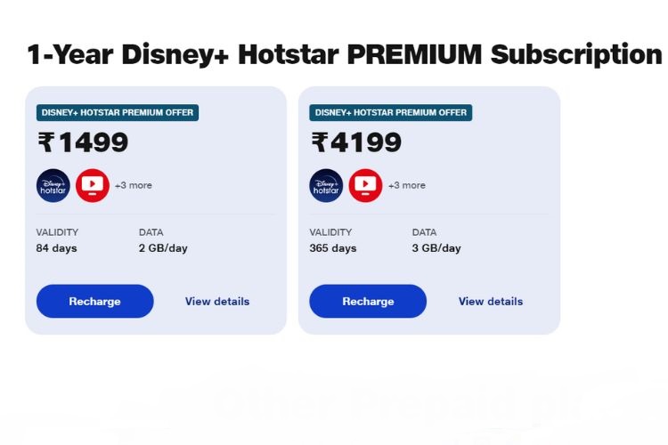 Prepaid-Pläne von Jio Disney+ Hotstar