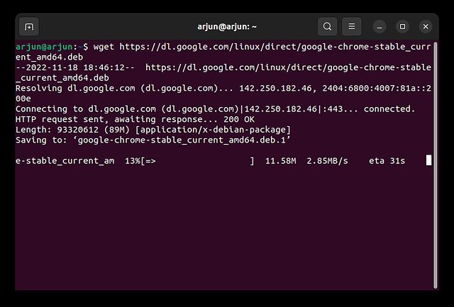 Instale Google Chrome en Ubuntu usando la terminal