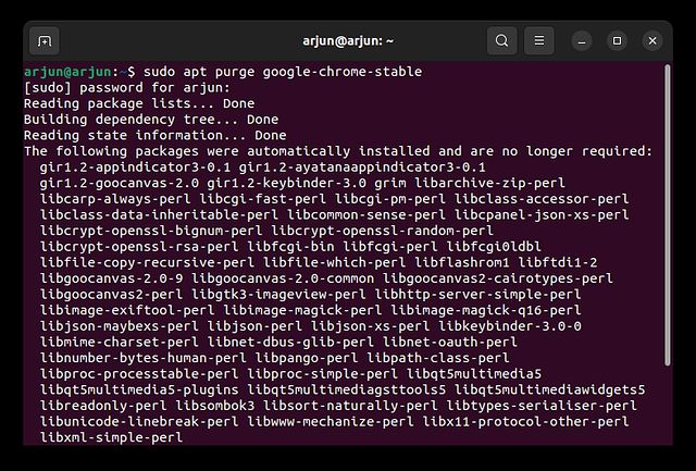 Desinstalar Google Chrome de Ubuntu