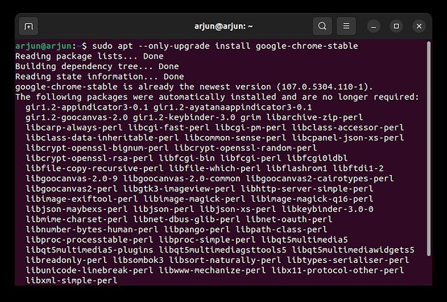Actualice Google Chrome a la última versión en Ubuntu