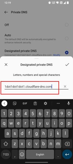 Ändern Sie den DNS-Server auf Android