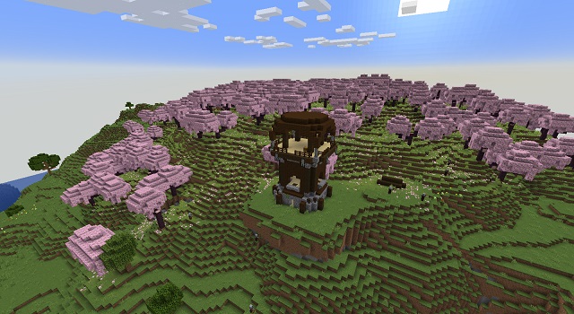 Pillagers in Pink - Cherry Grove Seeds no Minecraft
