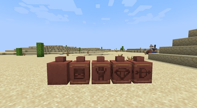 Tipos de macetas decoradas en Minecraft
