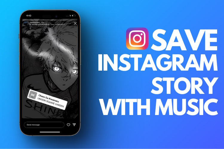 how to save instagram story with music