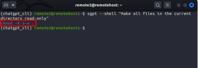 Generando comando de shell de Linux usando ChatGPT
