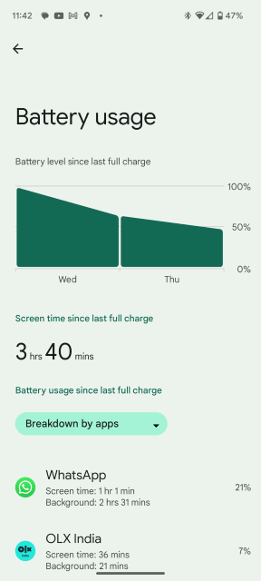 Mejoras en la batería de Android 14