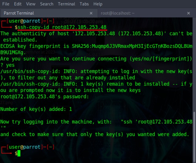 transferir claves ssh generadas al servidor Linux remoto